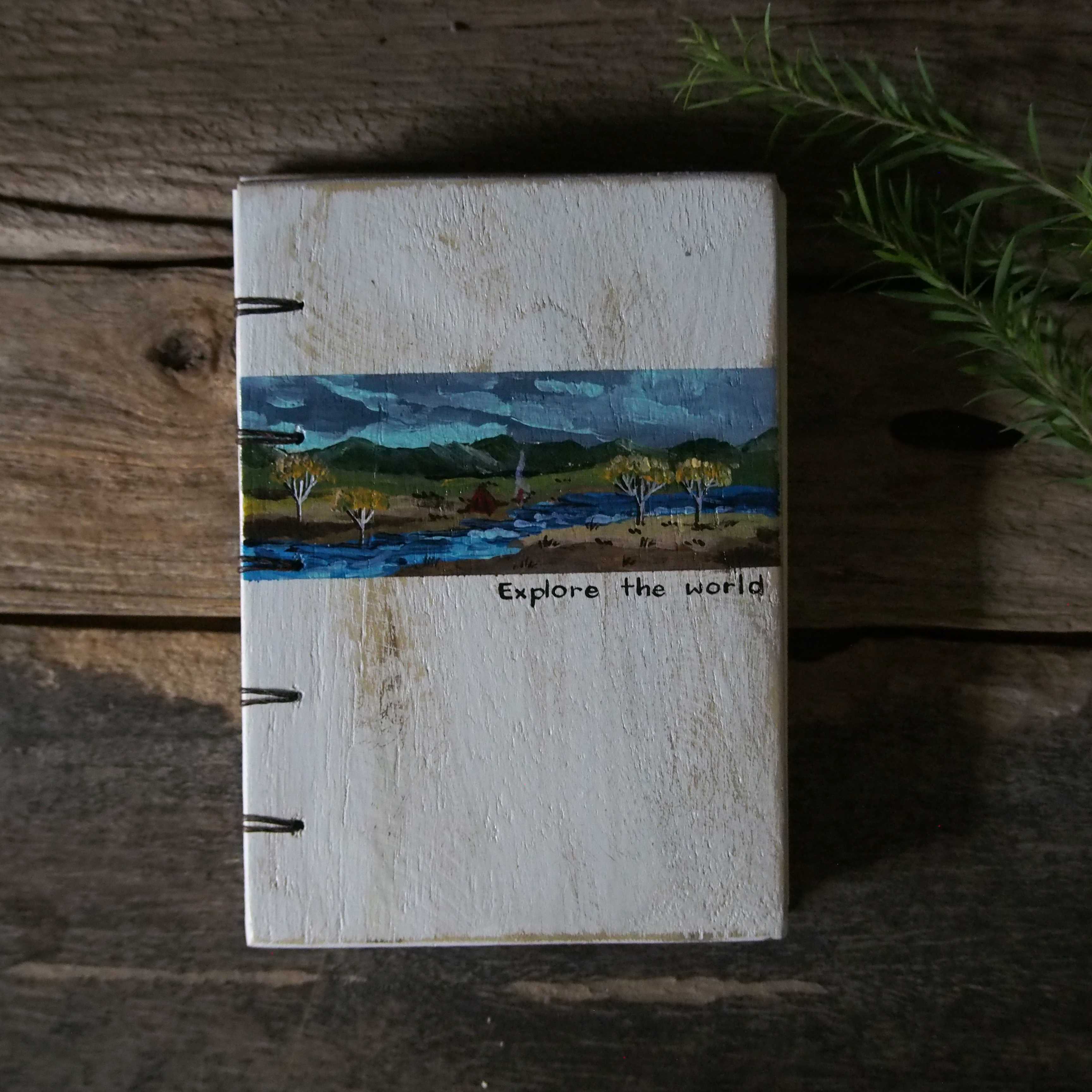 สมุดวาดปก รูป สำรวจธรรมชาติบนดาวโลก Vintage Notebook