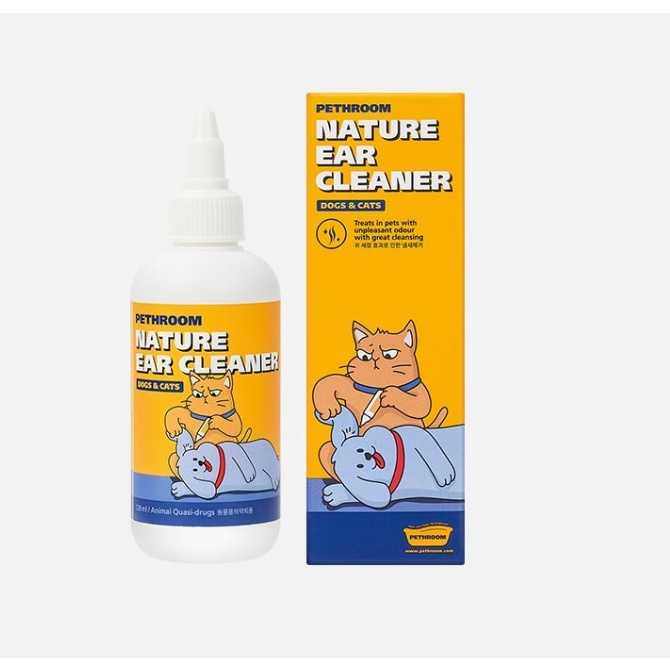 Pethroom Nature Ear Cleaner น้ำยาทำความสะอาดใบหูสำหรับสัตว์เลี้ยง ช่วยกำจัดคราบ เเละฆ่าเชื้อโรค