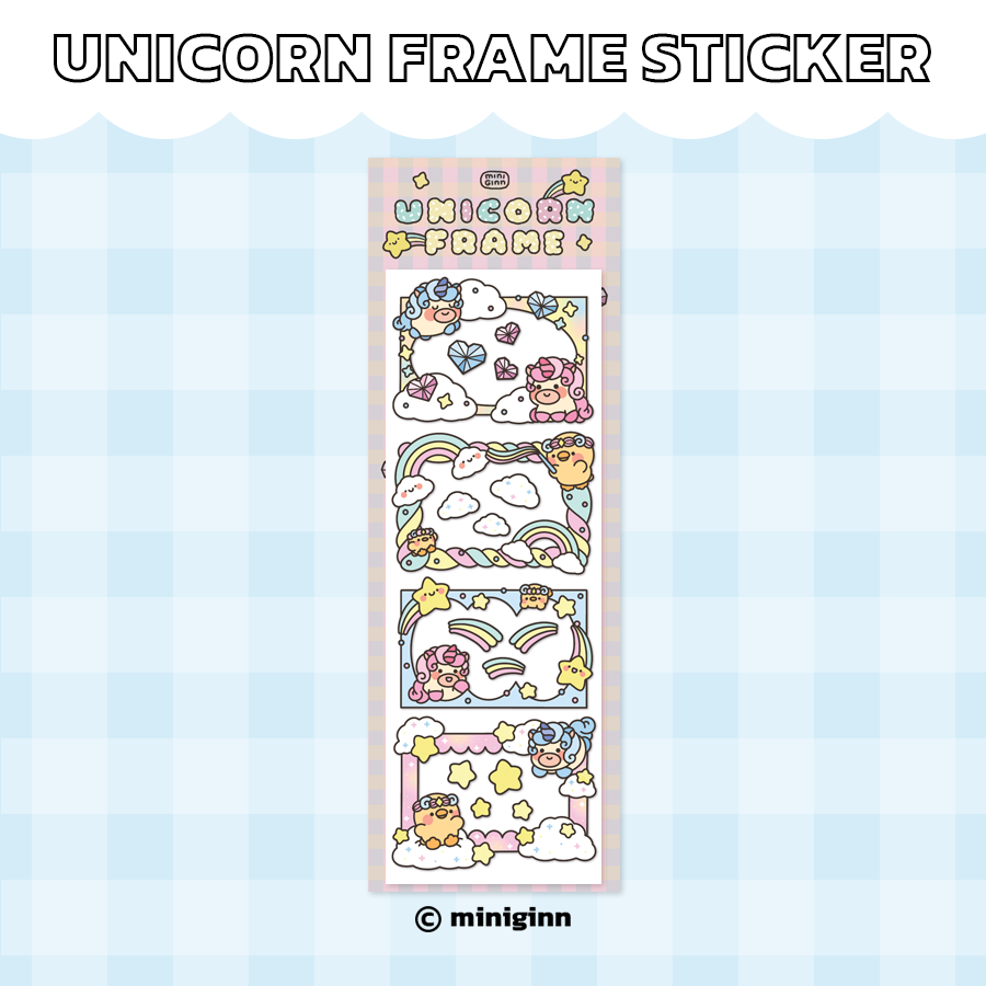 Unicorn frame sticker