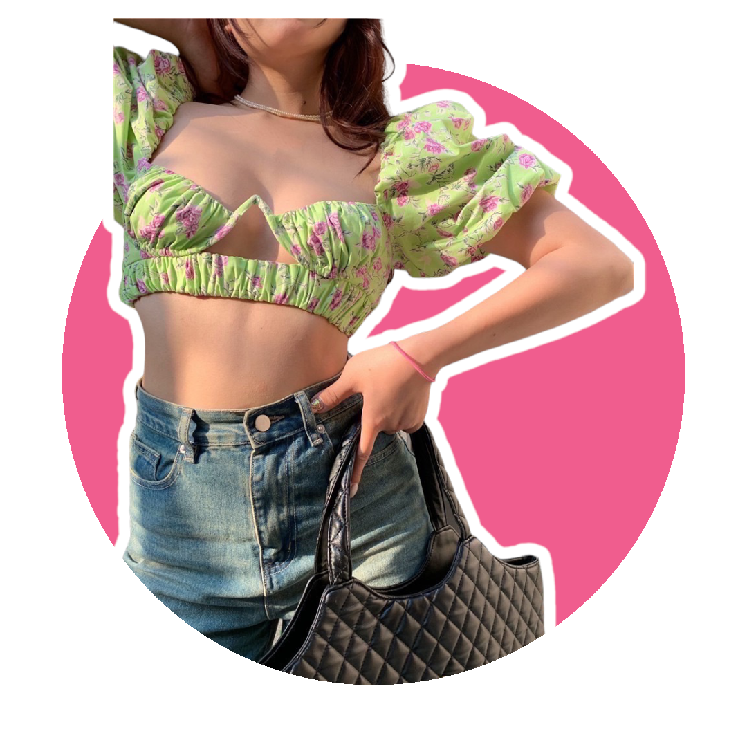 เสื้อครอปไหล่พอง