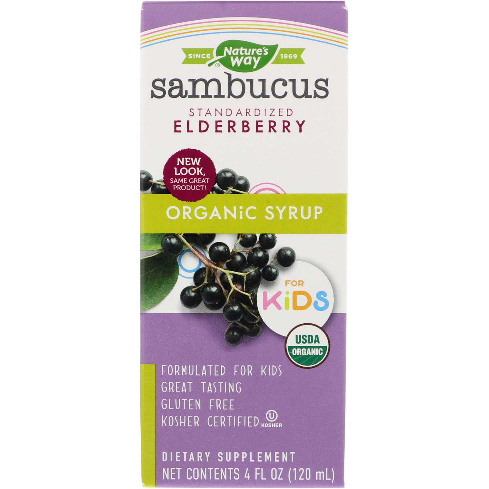 เสริมภูมิ ป้องกันหวัด Sambucus Organic  for kids นำเข้า USA