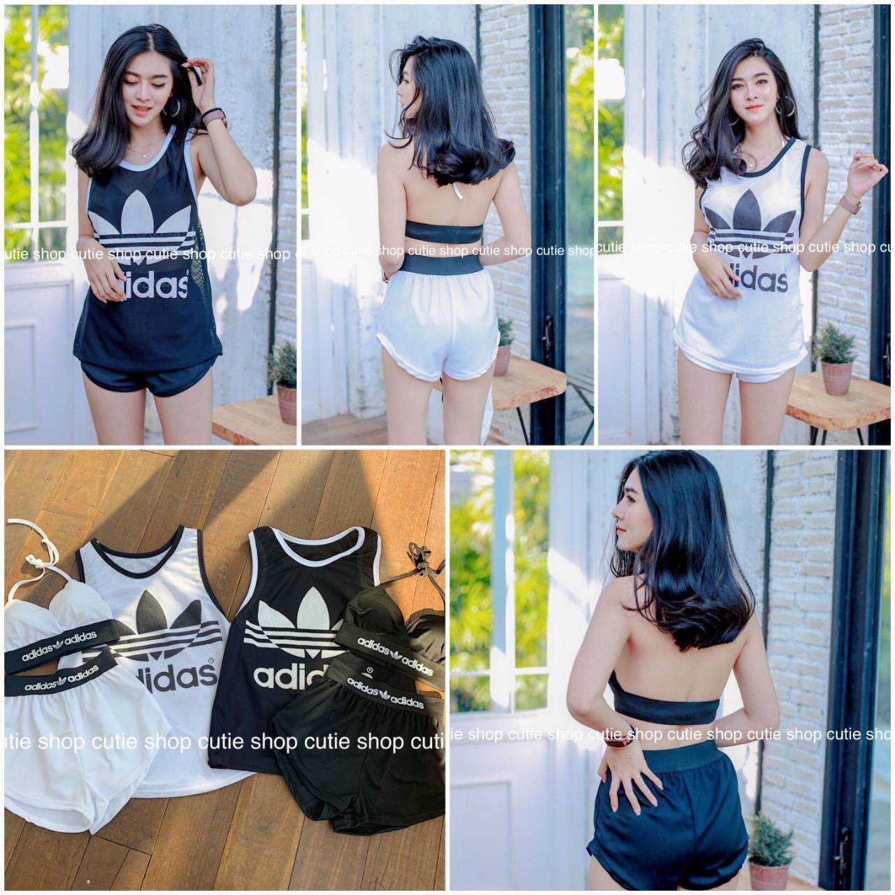 เซ็ท บิกินี่ 3ชิ้น แต่ง ADIDAS 