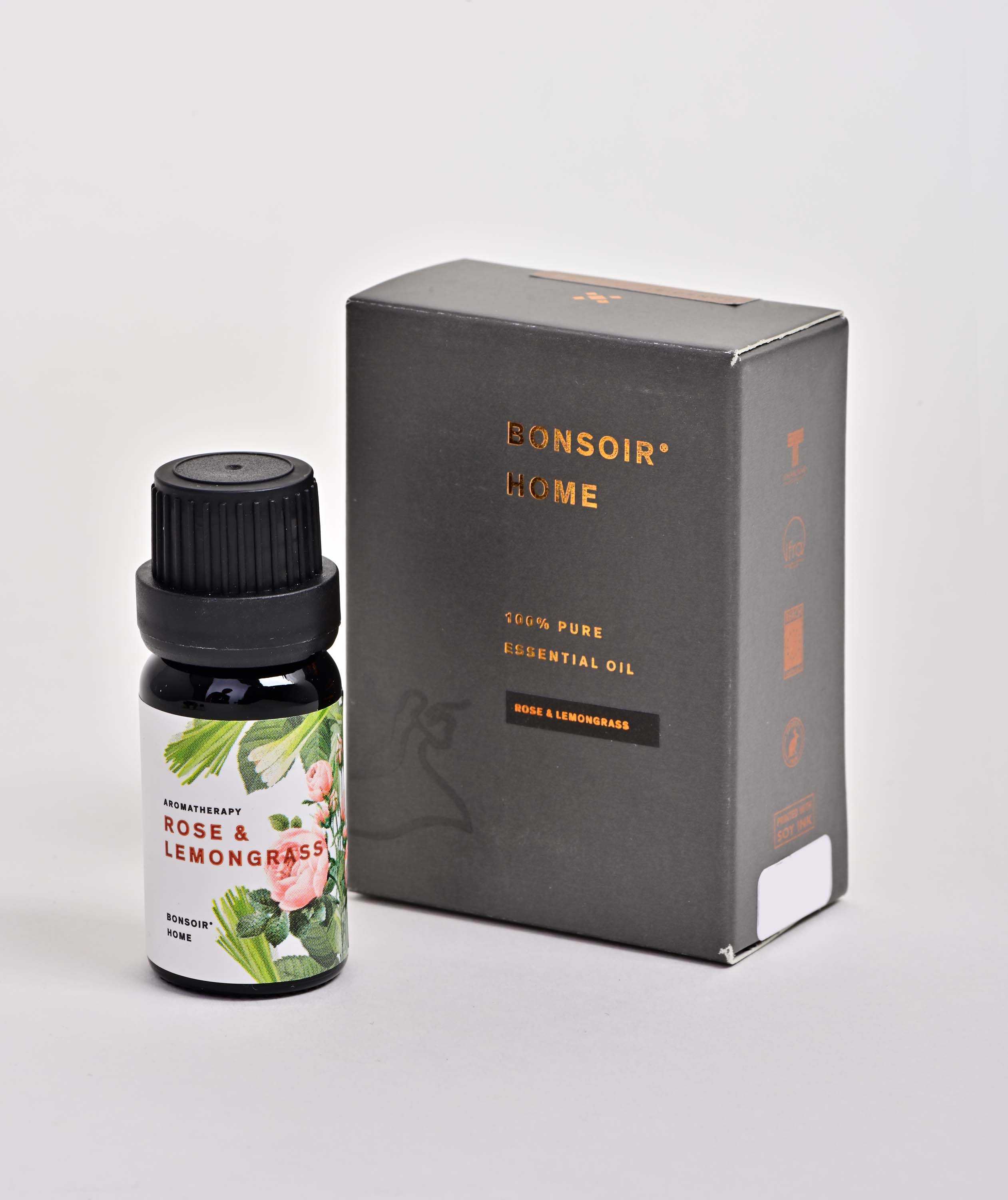 BONSOIR Home Essential Oil Blend Collection I กลิ่น Rose & Lemongrass น้ำมันหอมระเหย 10 ml