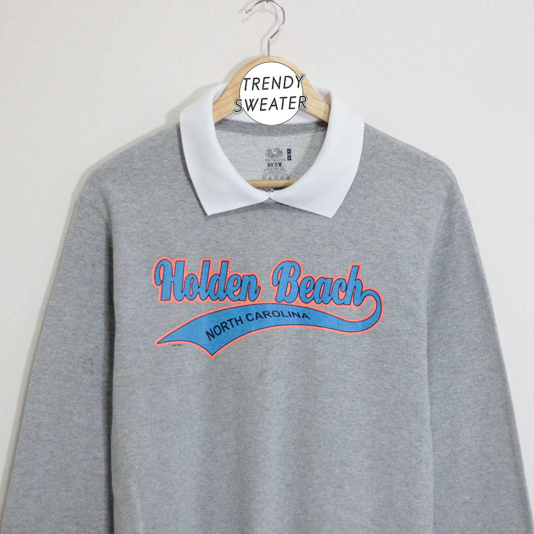 สเวตเตอร์ คอปก มือ 2 ป้าย Fruit Of The Loom ลายพิมพ์ Size S
