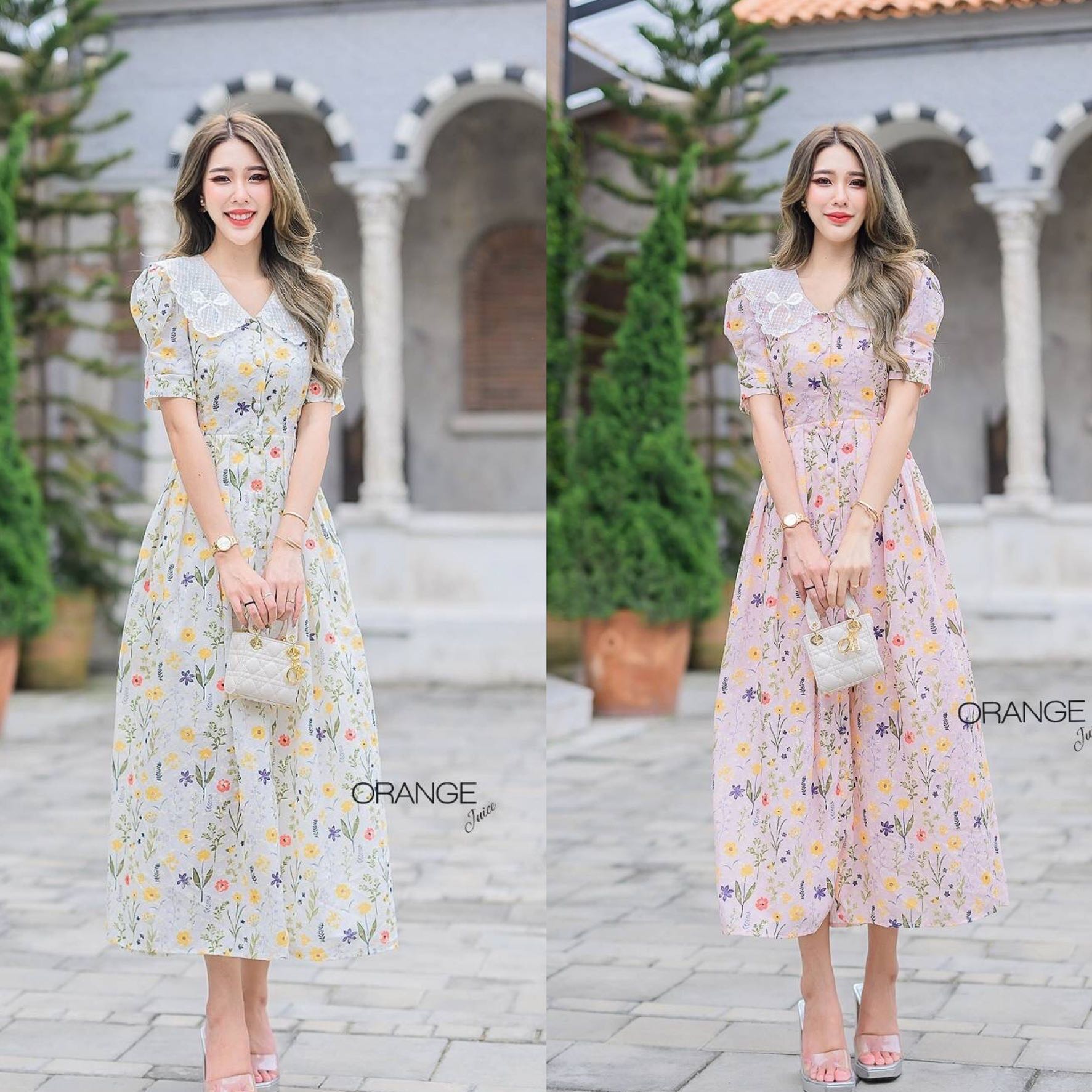 Maxi เดรสยาวฉลุ