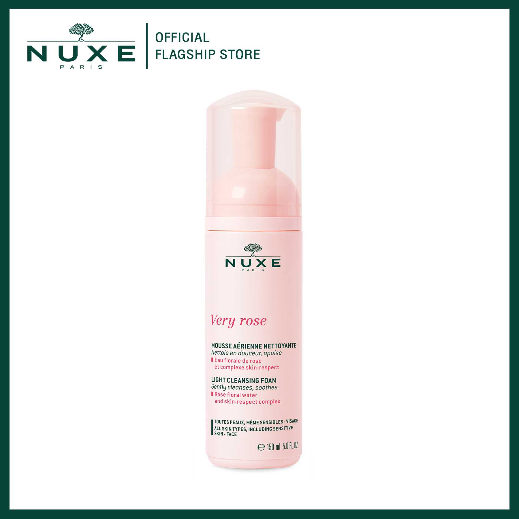 NUXE VERY ROSE LIGHT CLEANSING FOAM 150 ml. (โฟมล้างหน้า)
