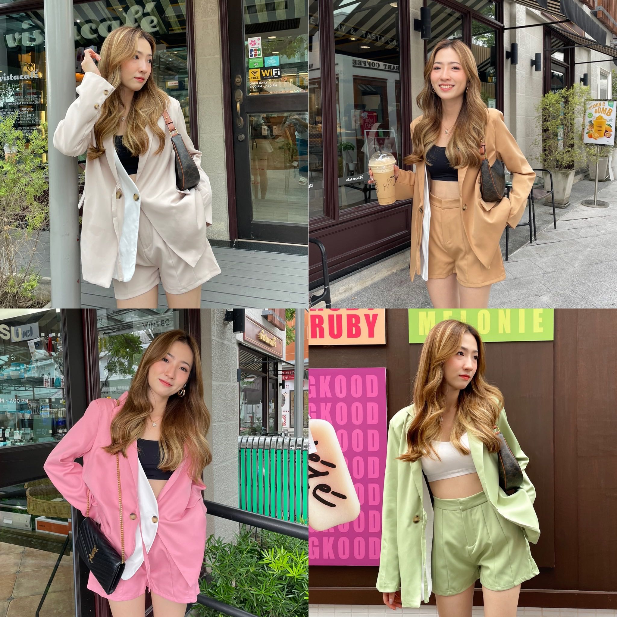 2 layer blazer set - 4 color