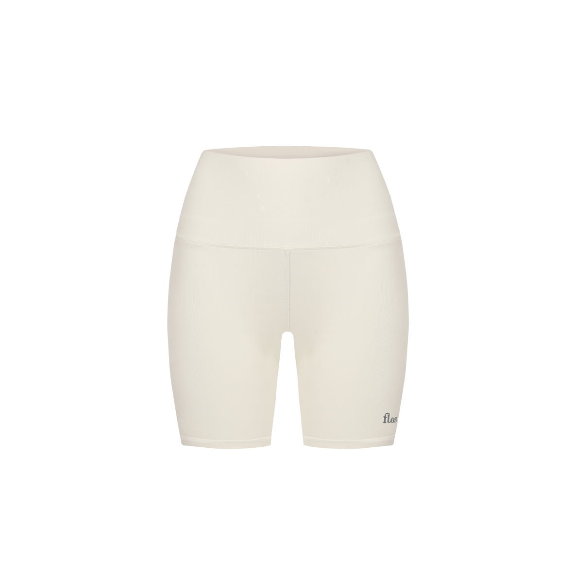 Holly Ribbed Biker Shorts (Off-White) - The Flos Club