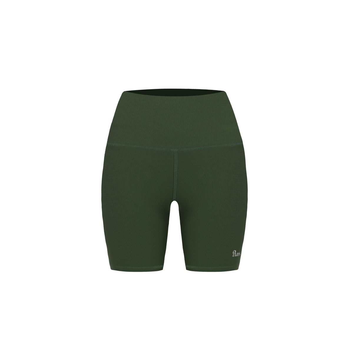 Holly Ribbed Biker Shorts (Pine Green) - The Flos Club