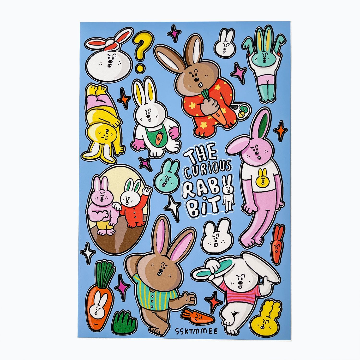 regular sticker - the curious rabbit