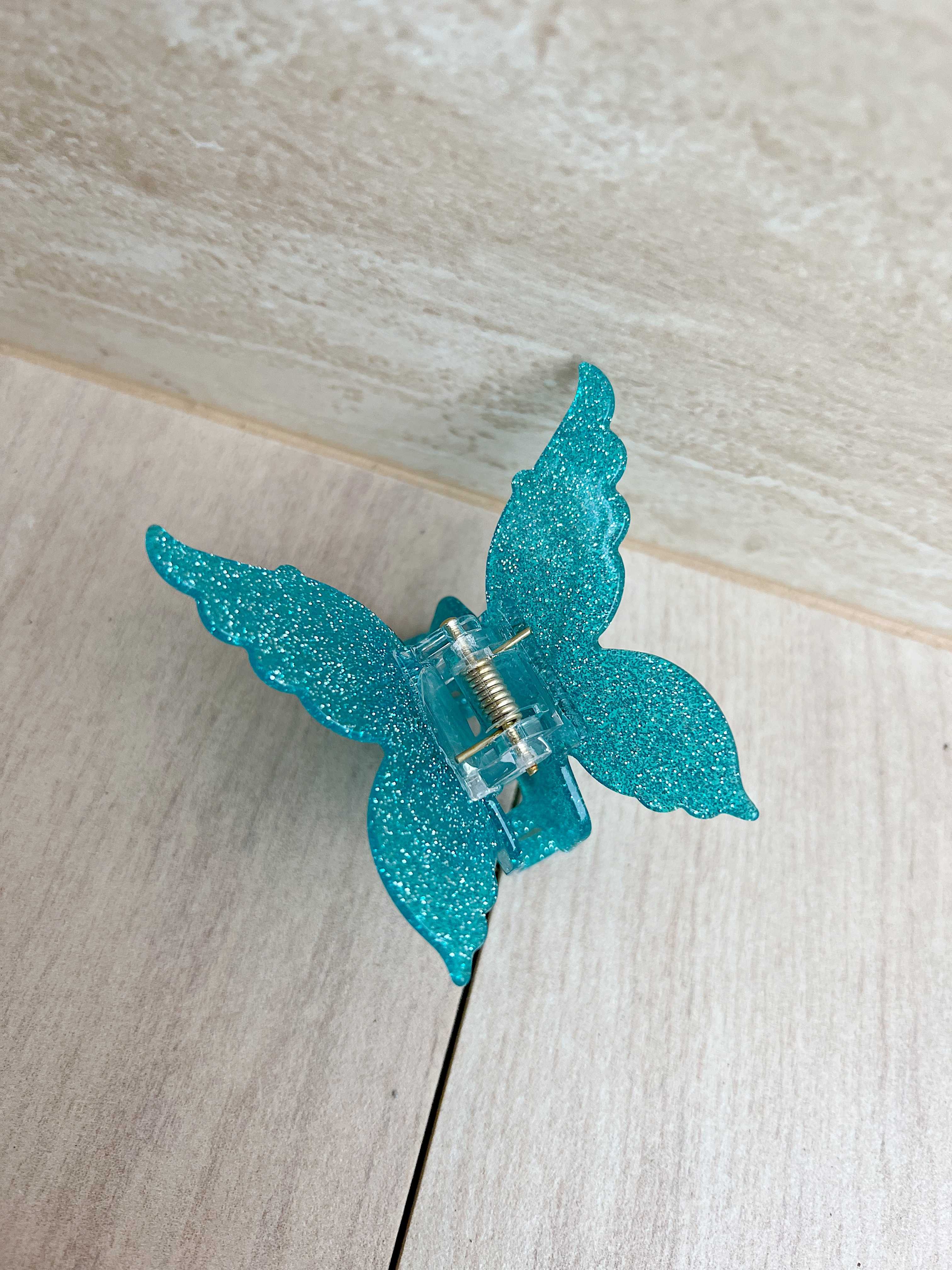 กิ๊ฟผีเสื้อรุ่น Tullia สี Bluebird ขนาด 4 cm (ติดได้ 1 ตัวอักษร 1 ด้าน)
