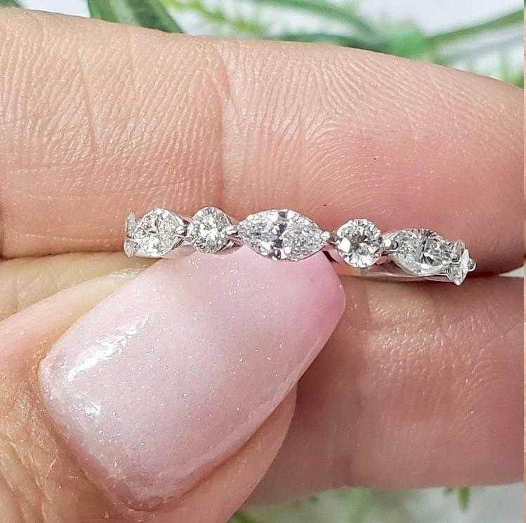 marquise and round full eternity