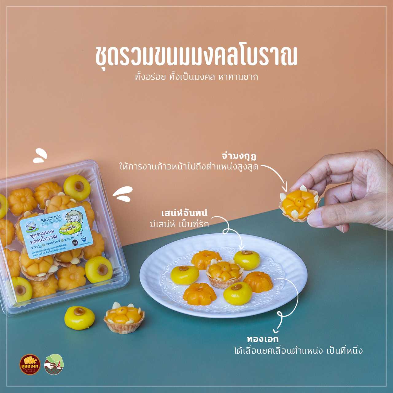 ขนมไทยมงคลโบราณ(20แพ็ค/ลัง)