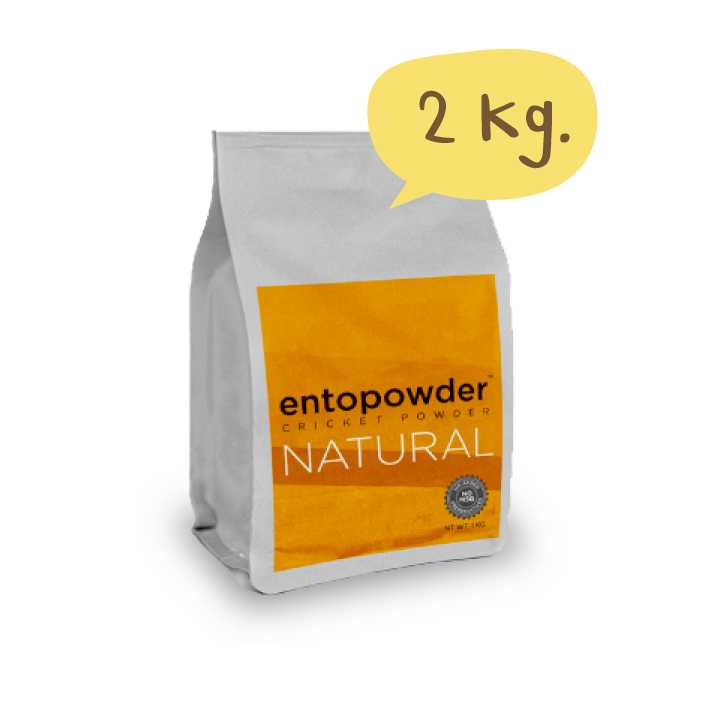 Entopowder โปรตีนจากผงจิ้งหรีด จิ้งหรีดพรีไบโอติก ไฟเบอร์ธรรมชาติ ขนาด 2 Kg.