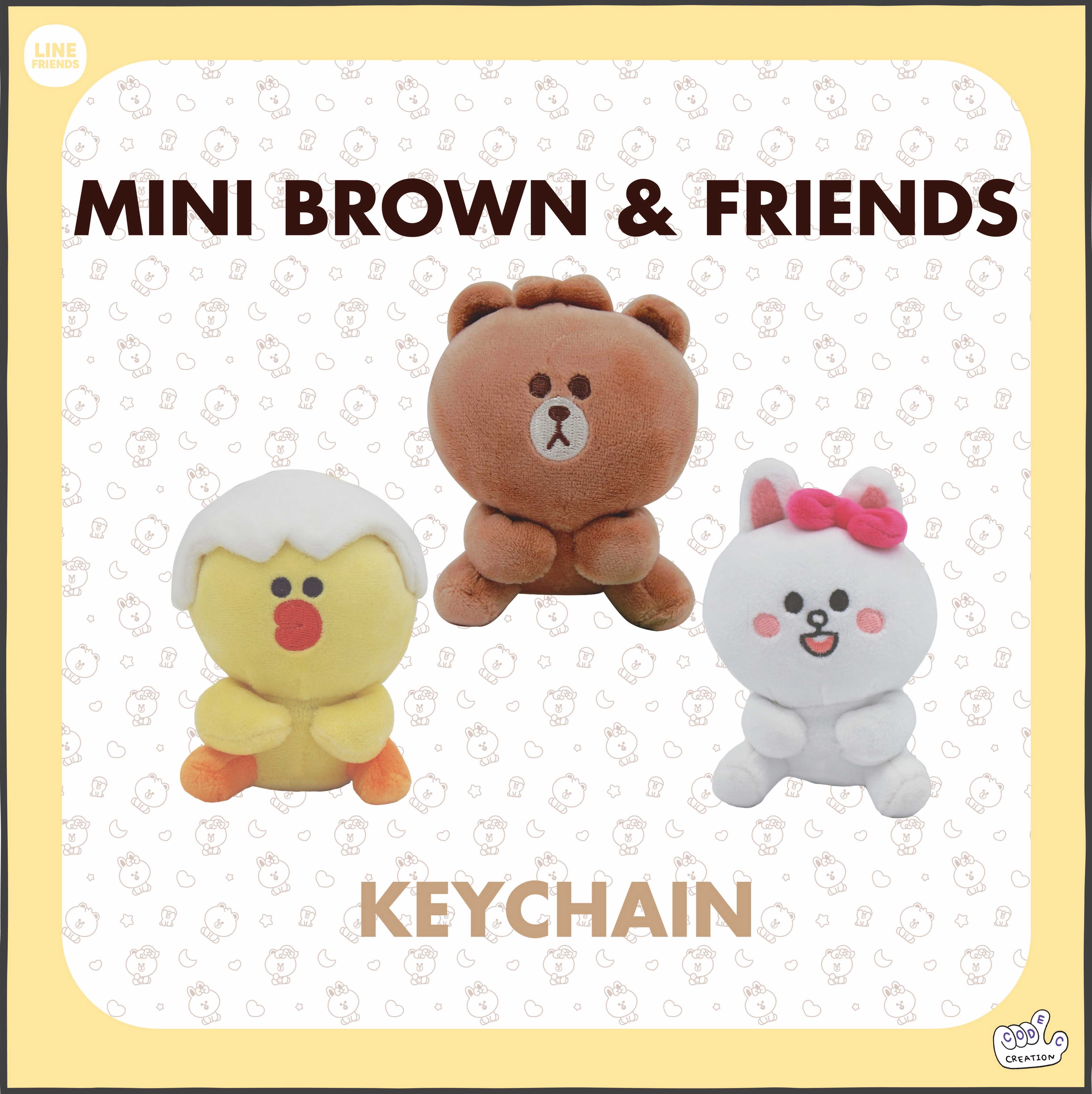 KEYCHIAN SITTING BABY BROWN & FRIENDS พวงกุญแจรุ่นนั่ง