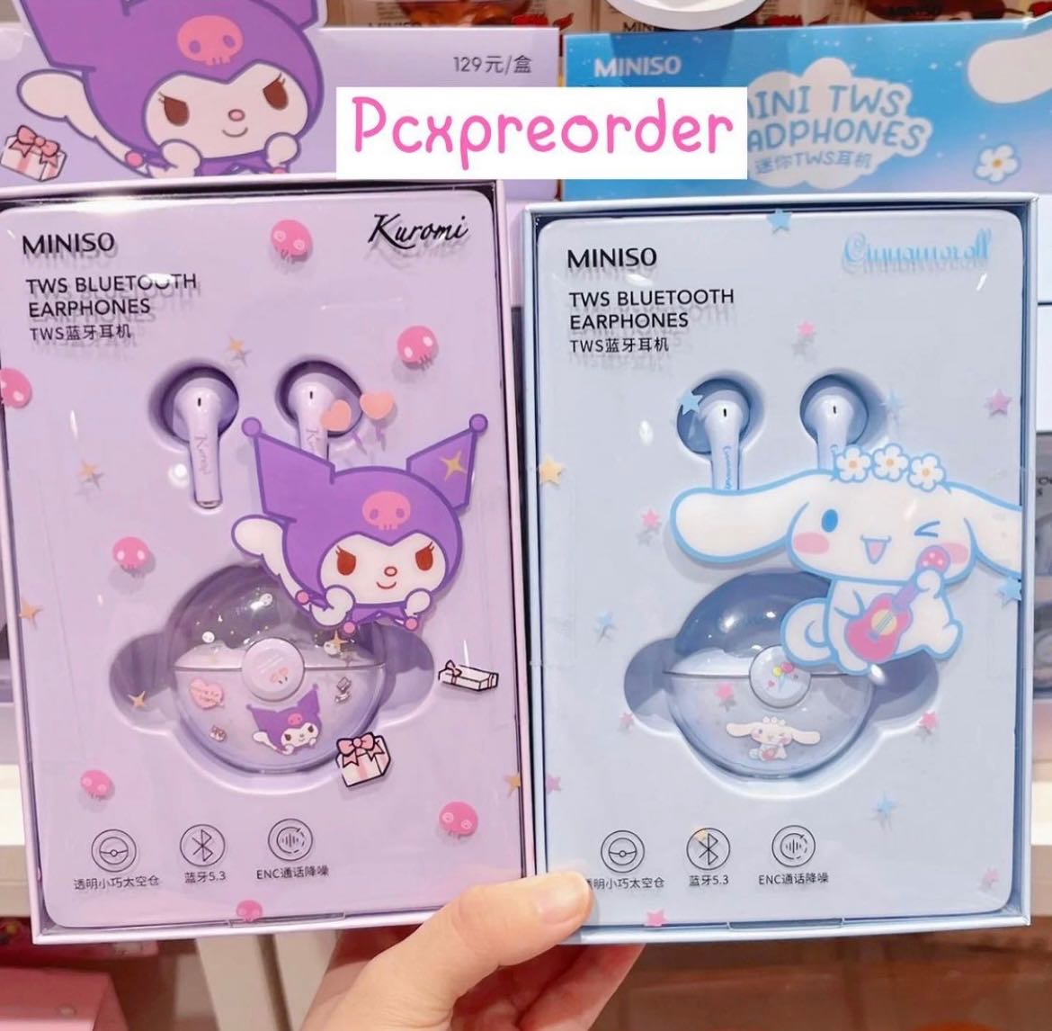 [Pre] หูฟังminiso ชินนาม่อน/คุโรมิ ลิขสิทธิ์