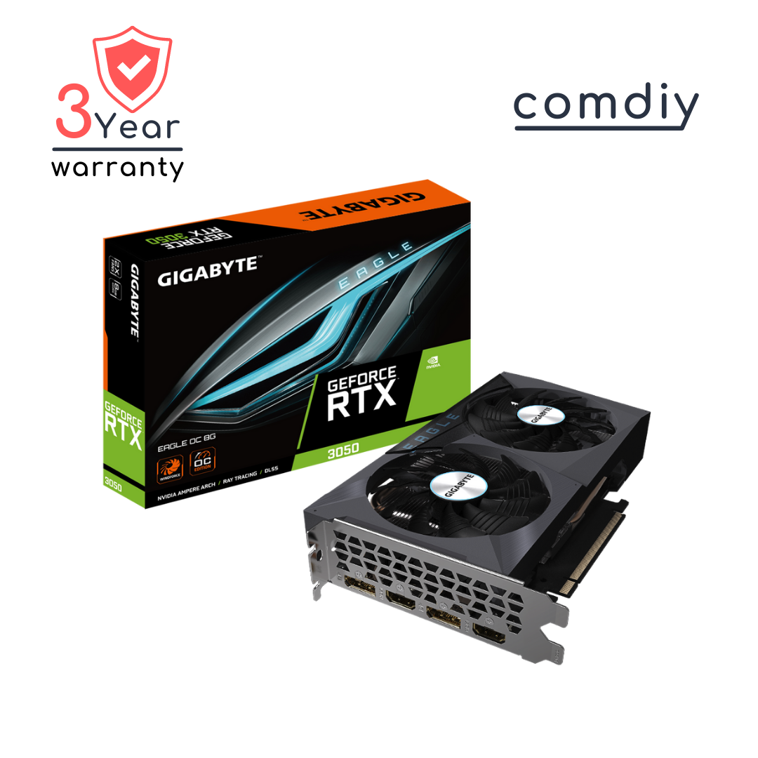 GIGABYTE GEFORCE RTX 3050 EAGLE OC 8G 8GB VGA การ์ดจอ by comdiy