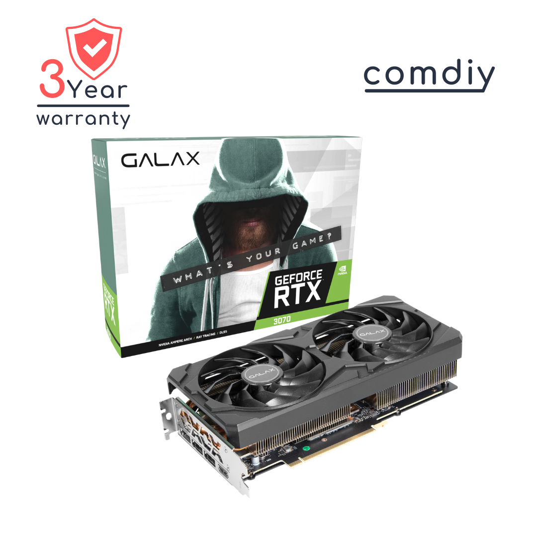 GALAX GEFORCE RTX 3070 1-CLICK OC 8GB LHR VGA การ์ดจอ by comdiy