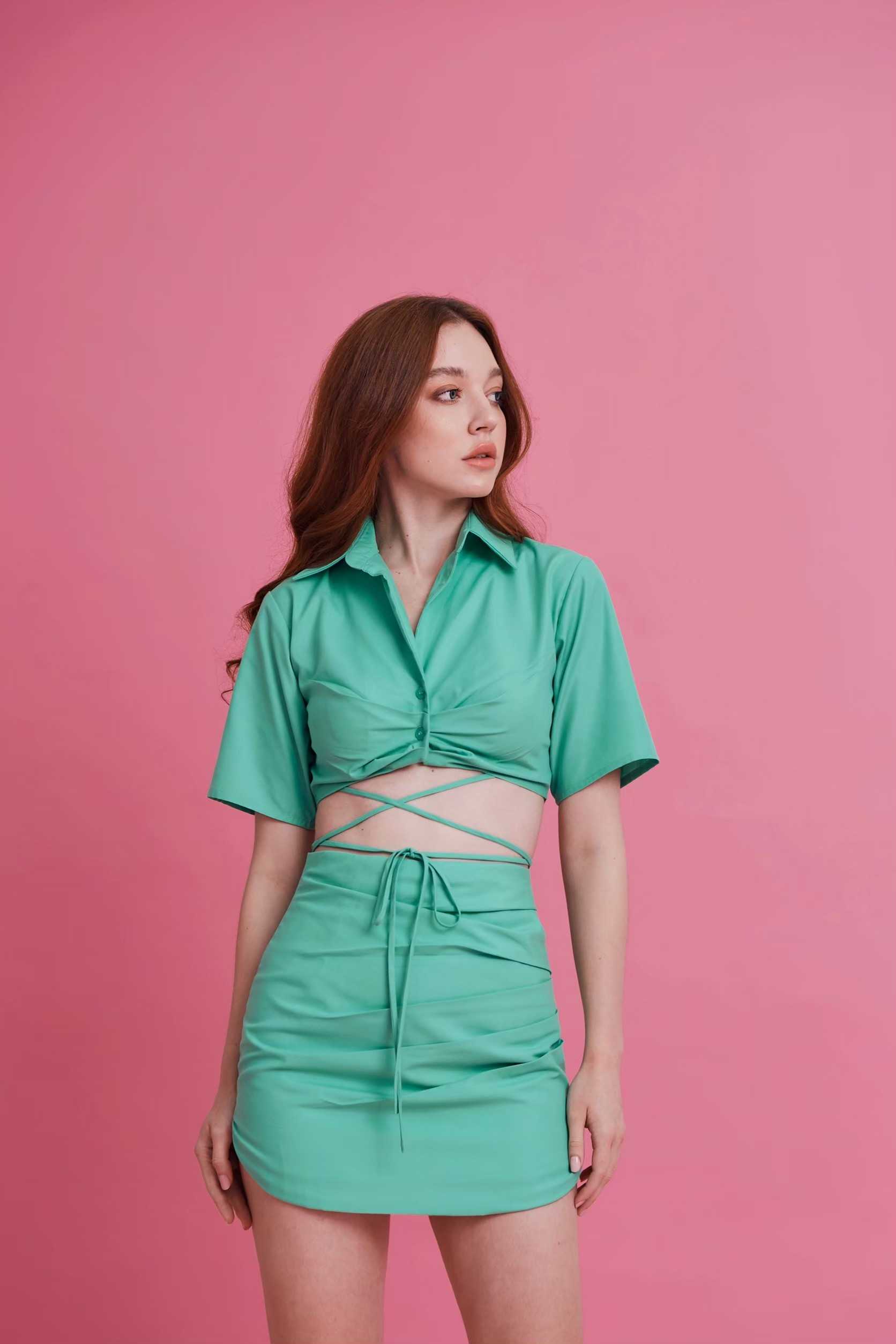 GIULA CROPPED TOP GREEN