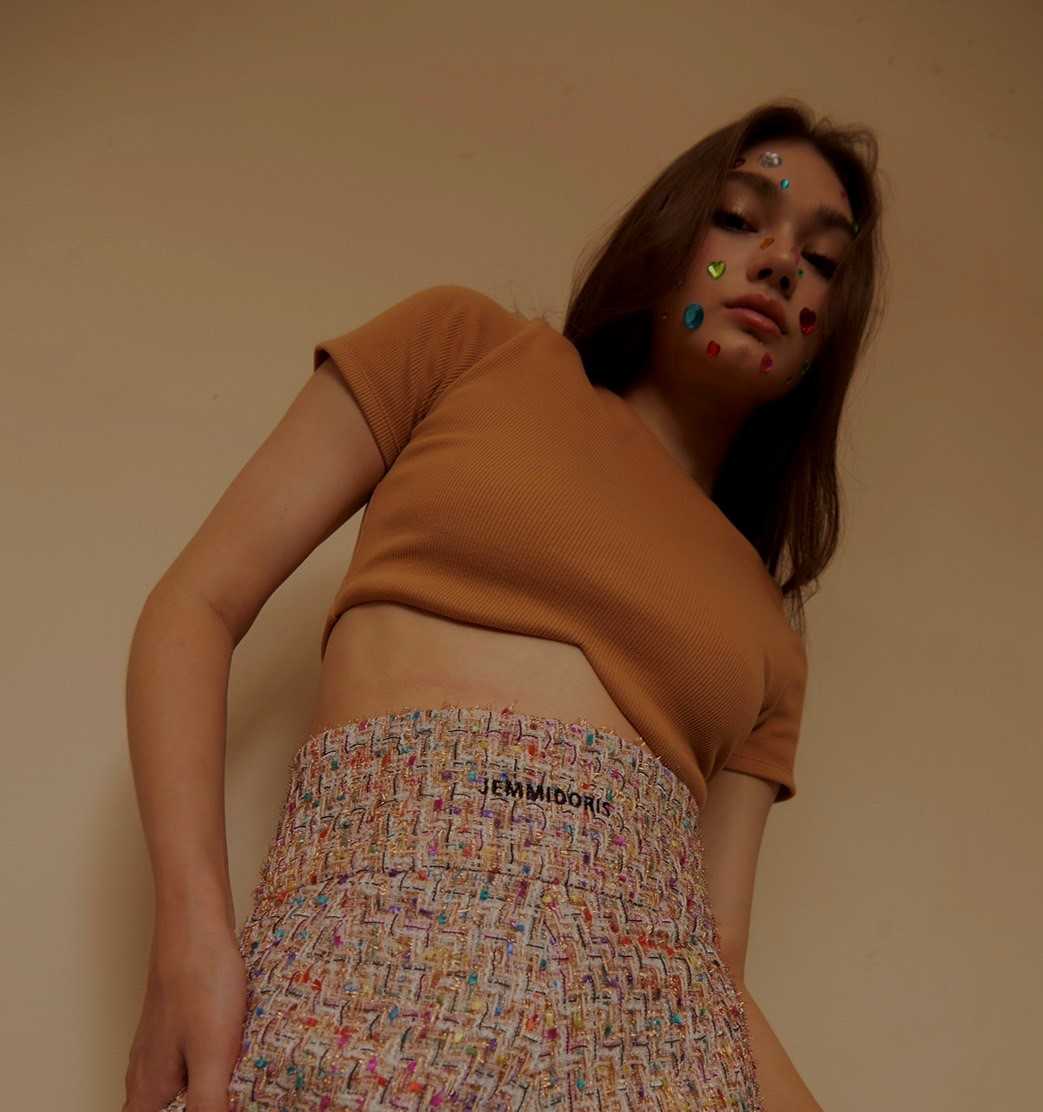 MANDY CROPPED T-SHIRT TEA TIME