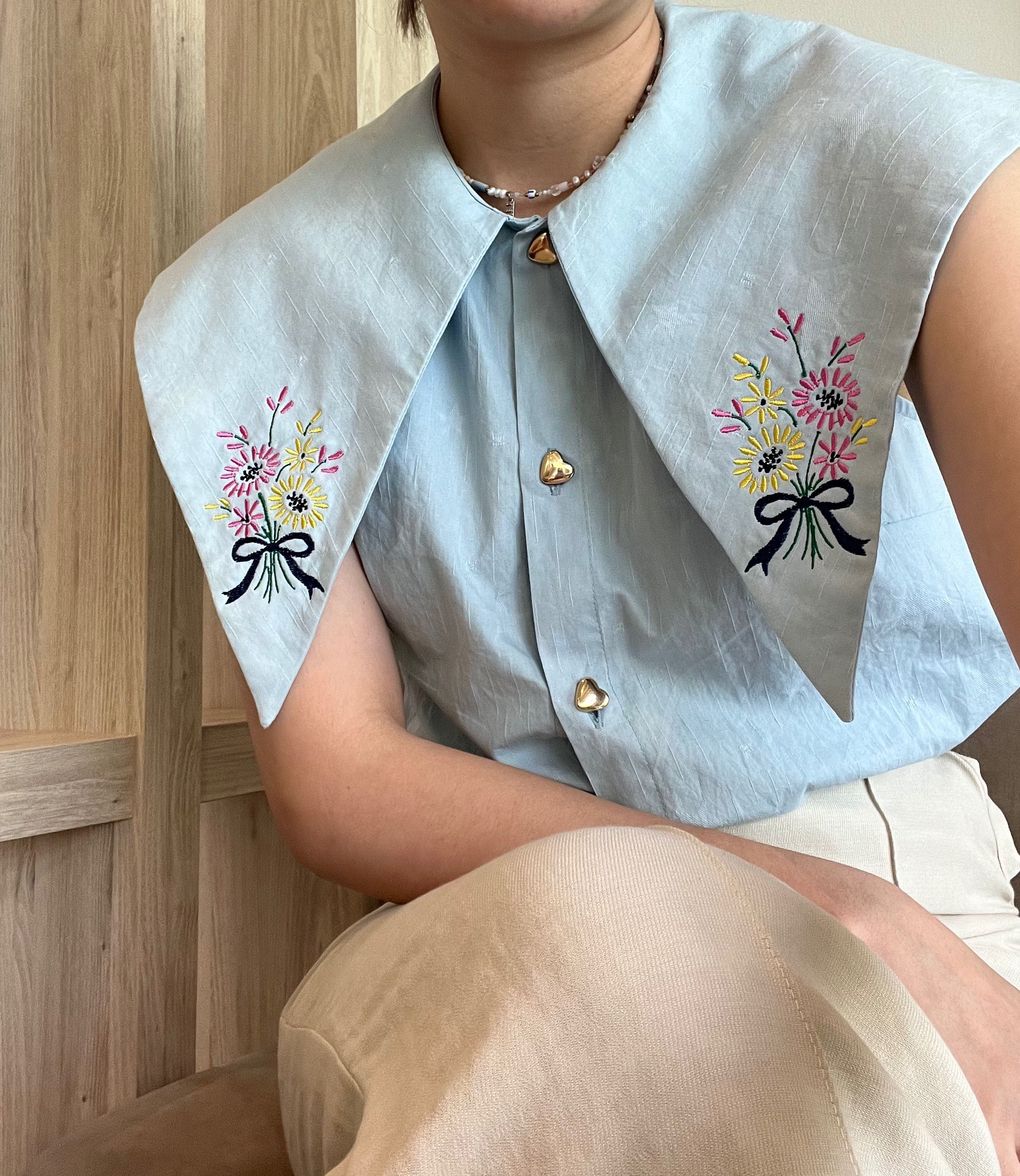 Blue Audrey Top (Pre-order 2 weeks)