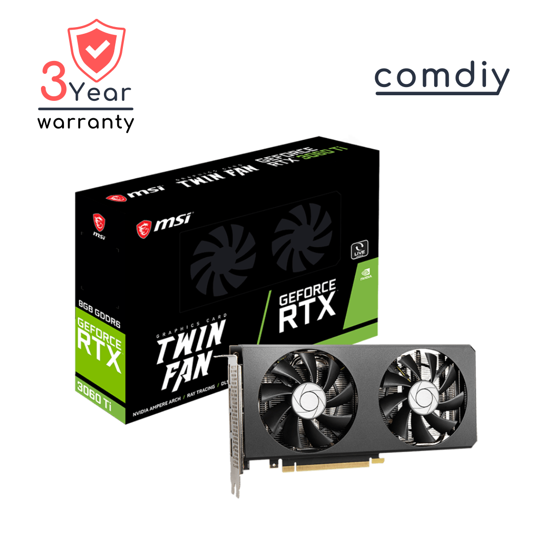 MSI GEFORCE RTX 3060 TI TWIN FAN 8G OC 8GB LHR VGA การ์ดจอ by comdiy