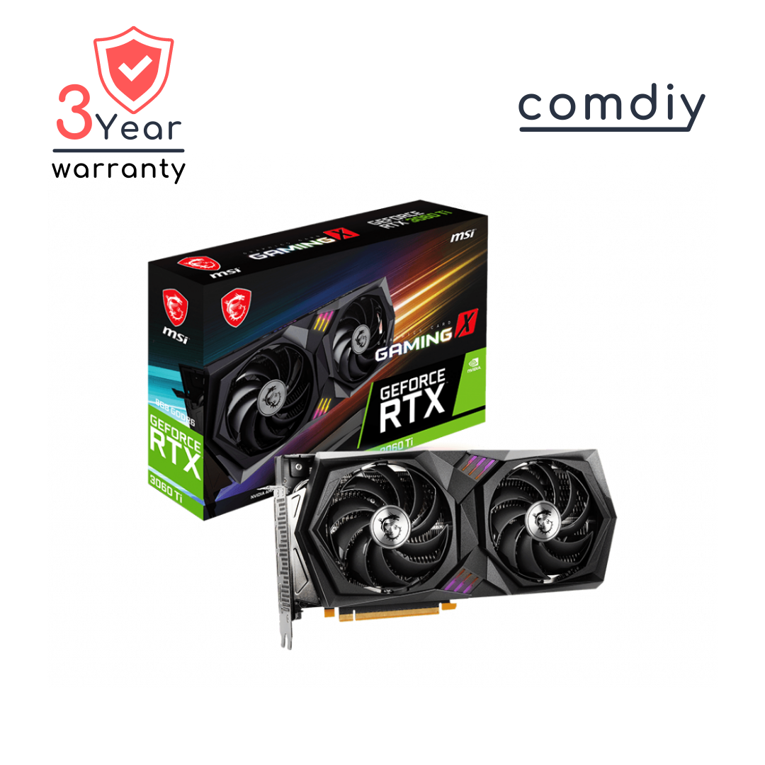 MSI GEFORCE RTX 3060 TI GAMING X 8G 8GB LHR VGA การ์ดจอ by comdiy