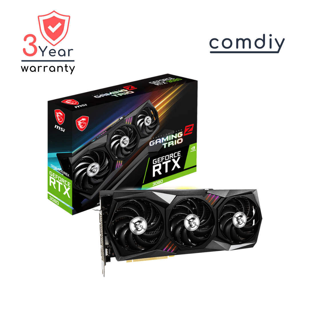 MSI GEFORCE RTX 3080 GAMING Z TRIO 12G LHR 12GB VGA การ์ดจอ by comdiy