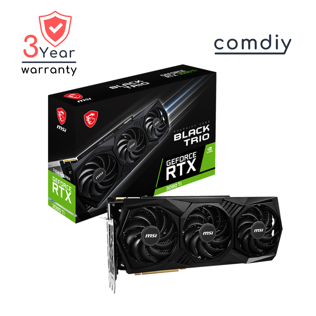 MSI GEFORCE RTX 3090 Ti BLACK TRIO 24G 24GB VGA การ์ดจอ by comdiy