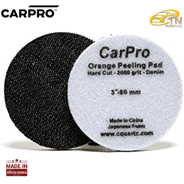 CARPRO Denim Orange Peel Removal Pad 2000 แผ่นขัดลบรอยผิวส้มสำหรับรถที่ชั้นแล็คเกอร์แข็ง ขนาด 3 นิ้ว