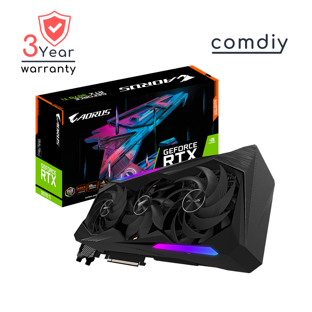 GIGABYTE AORUS GEFORCE RTX 3070 TI MASTER 8G 8GB (LHR) VGA การ์ดจอ by comdiy