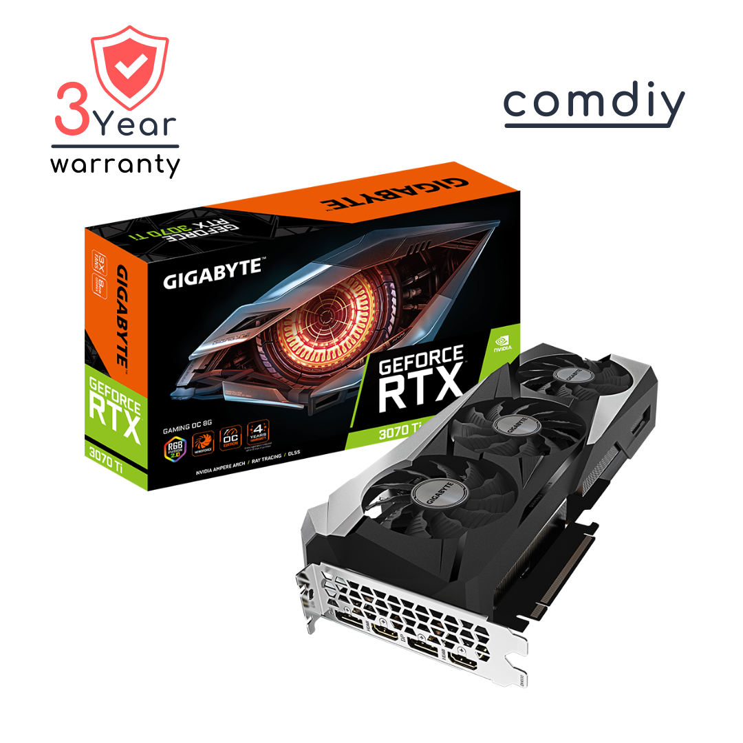 GIGABYTE GEFORCE RTX 3070 TI GAMING OC 8G 8GB VGA การ์ดจอ by comdiy