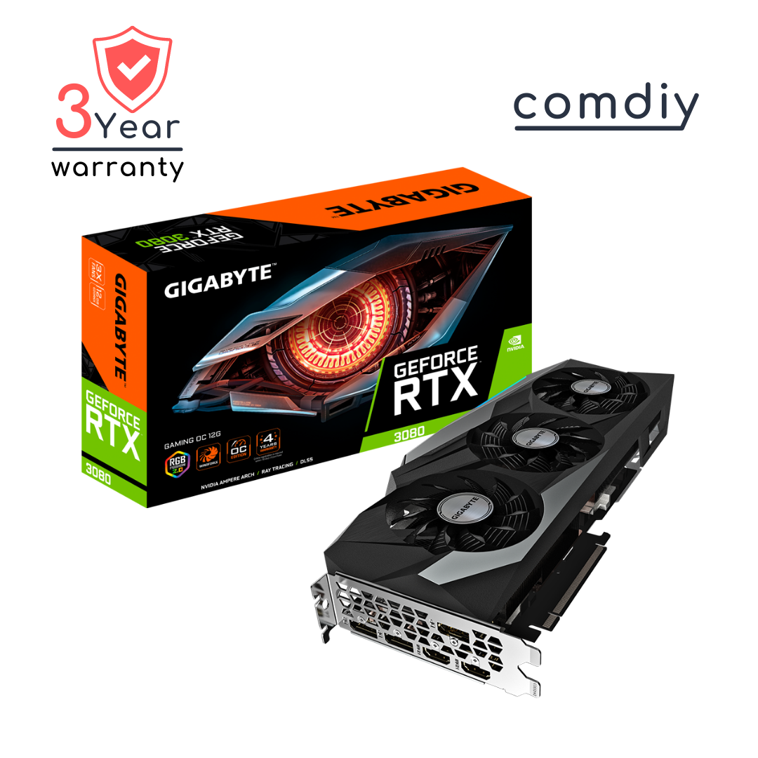 GIGABYTE GEFORCE RTX 3080 GAMING OC 12G 12GB LHR VGA การ์ดจอ by comdiy