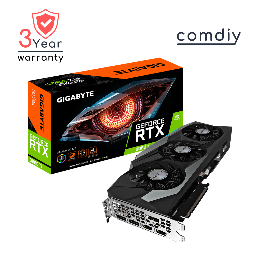 GIGABYTE GEFORCE RTX 3080 TI GAMING OC 12G 12GB LHR VGA การ์ดจอ by comdiy