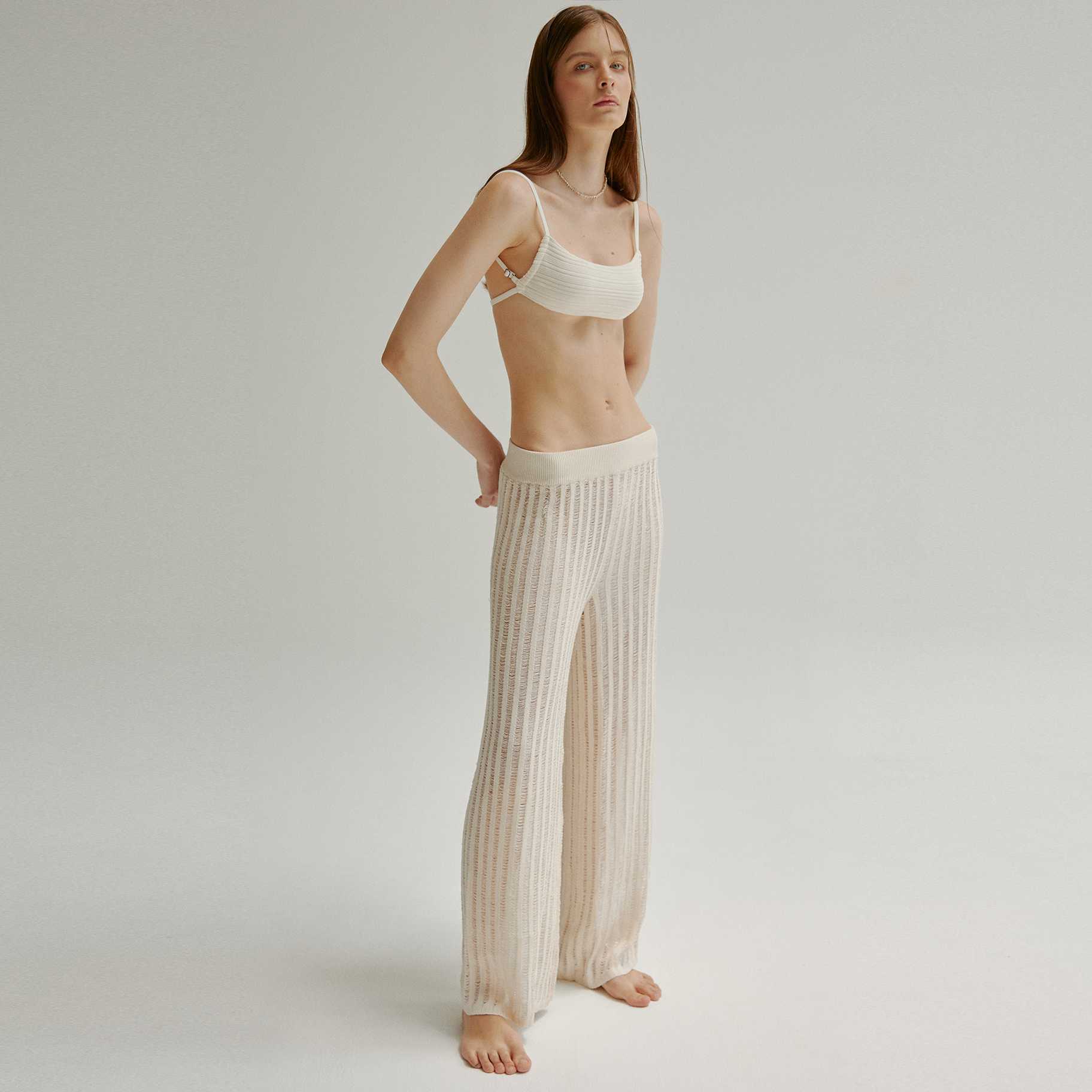 Micah Knit Pants in Coconut