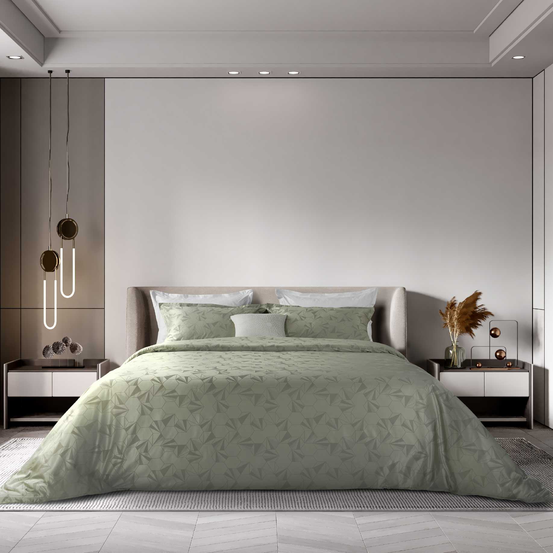 ชุดผ้าปูที่นอนรัดมุม ขนาด 6 ฟุต  SPACE DIAMOND Collection 650 Series