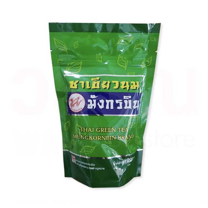 ชาเขียวนม ตรา มังกรบิน ขนาด 200 กรัม