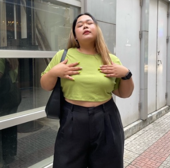 CurveG Crop Tee เสื้อยืดครอปคอกลมสีพื้น