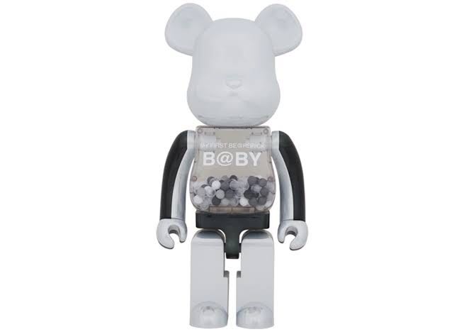 MY FIRST BE@RBRICK B@BY BLACK & WHITE CHROME Ver. 1000％