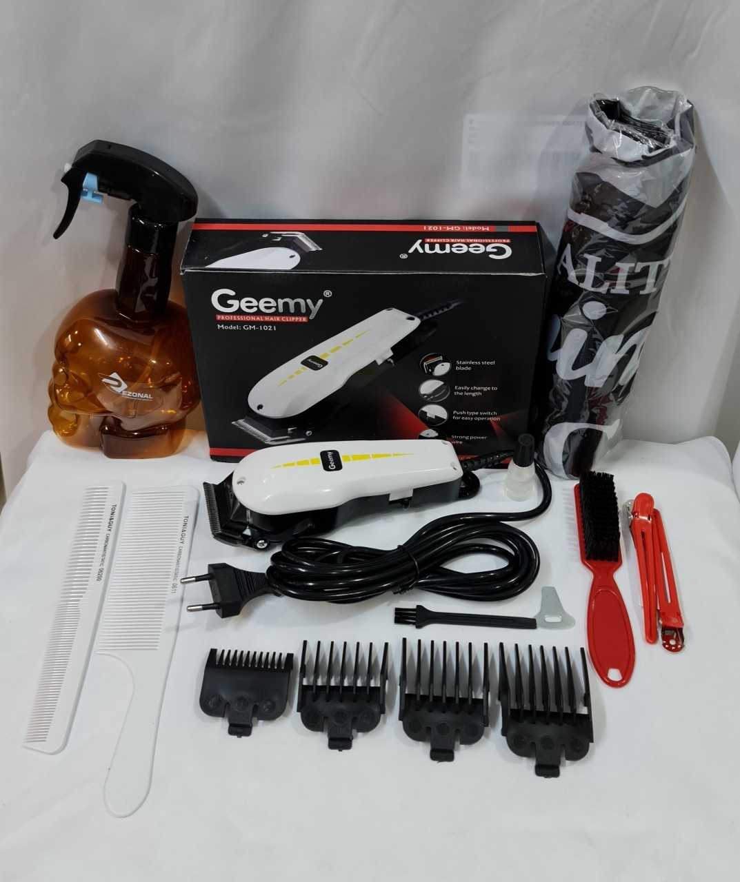 เซ็ตปัตตาเลี่ยนมีสาย Gemei GM-1021 สีขาวพร้อมอุปกรณ์