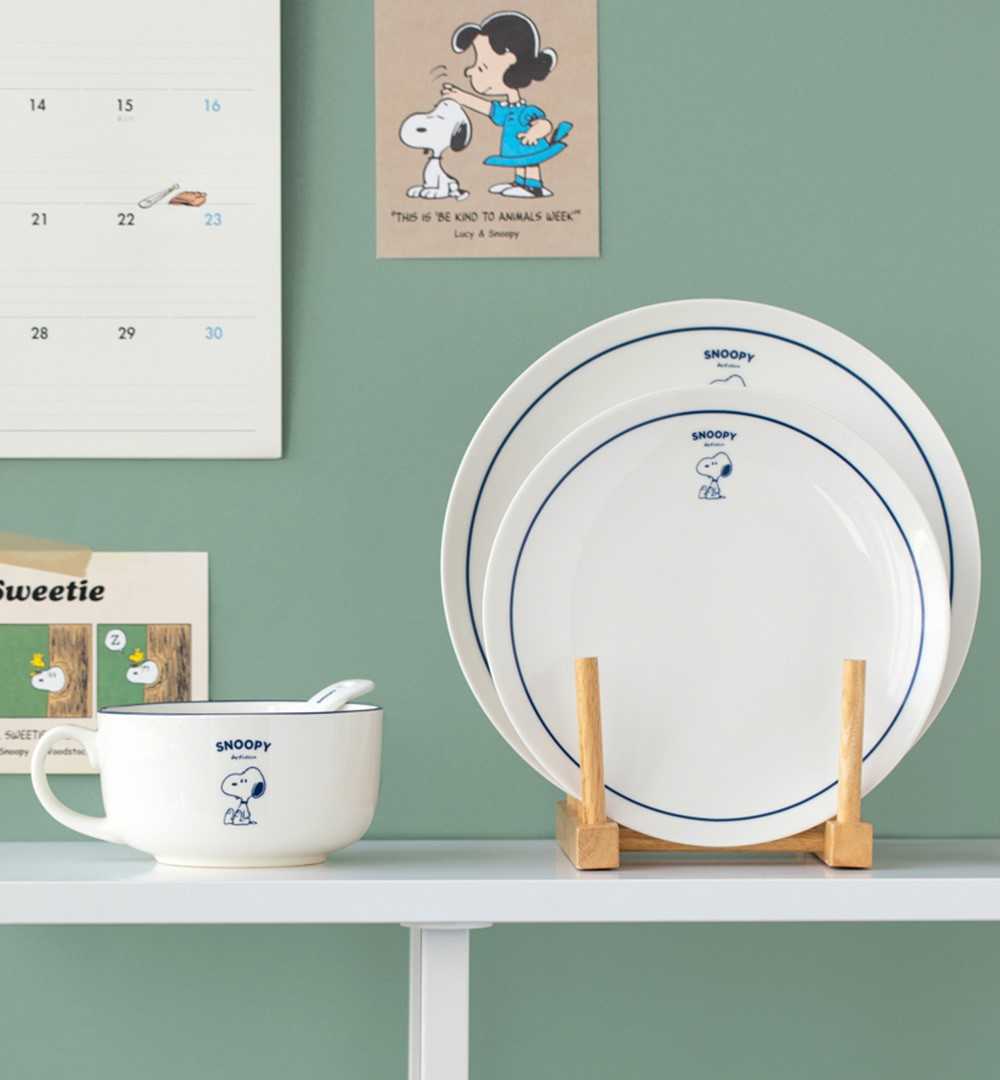 ( พร้อมส่ง ) Snoopy Cozy Plate 2P & Cereal Bowl Set จาน และ ชาม สนู้ปปี้
