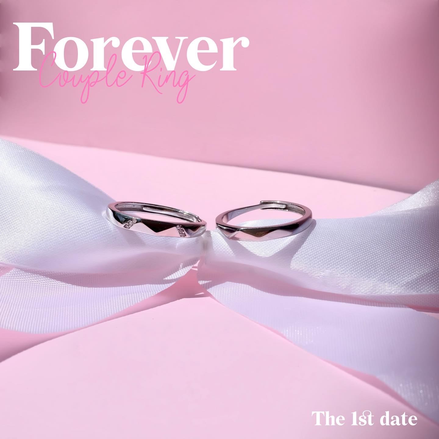 แหวนคู่รุ่น Forever ปรับขนาดได้- ส่งฟรี(เงินแท้ 92.5%)