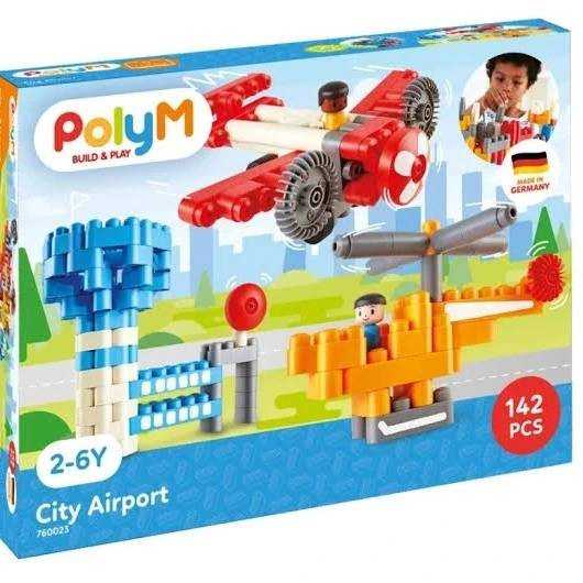 Poly M ของเล่นตัวต่อ ชุดหอบังคับการบิน City Airport (142 pcs.)