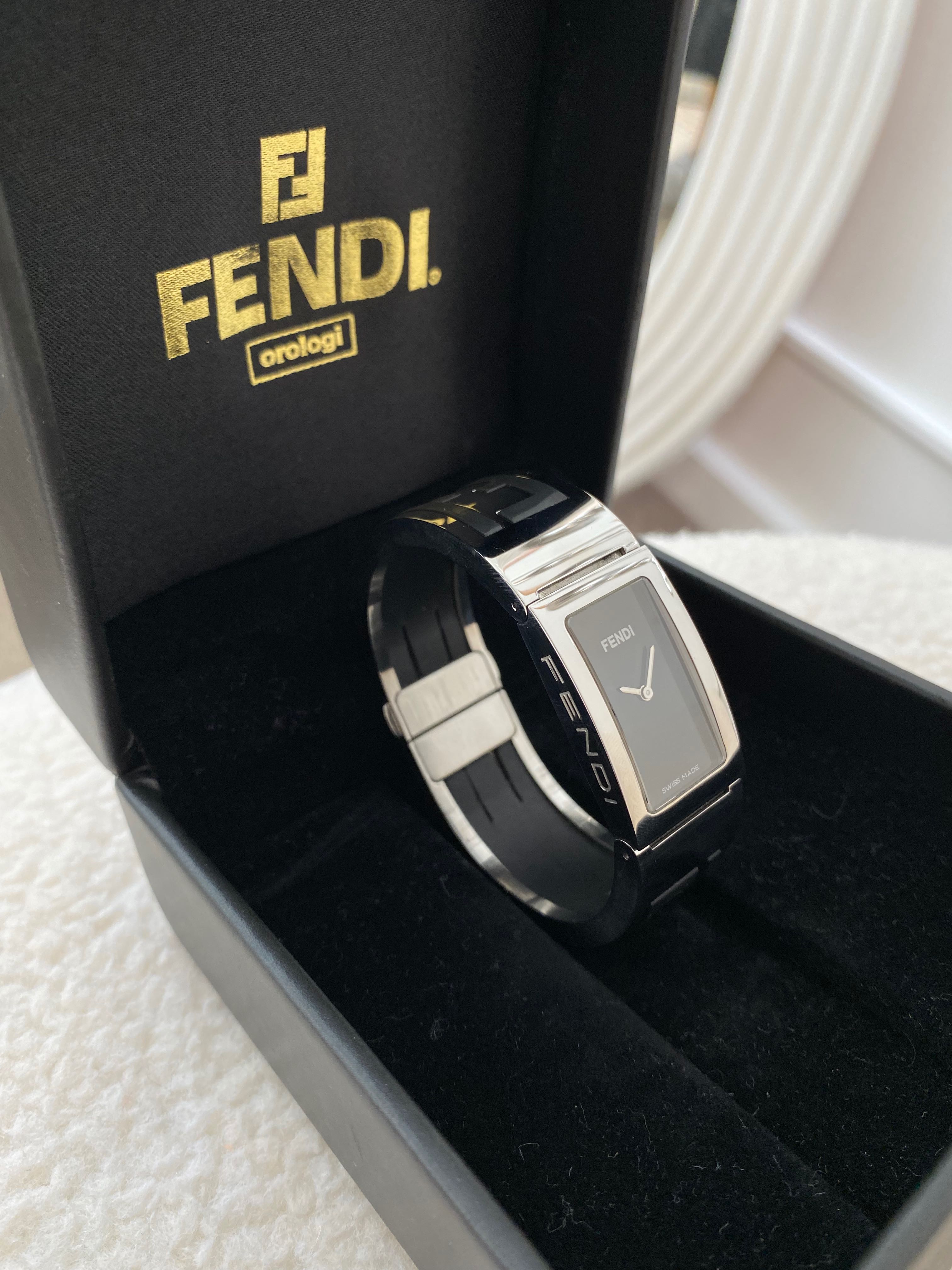 FENDI  BANGLE STAINLESS STEEL WATCH