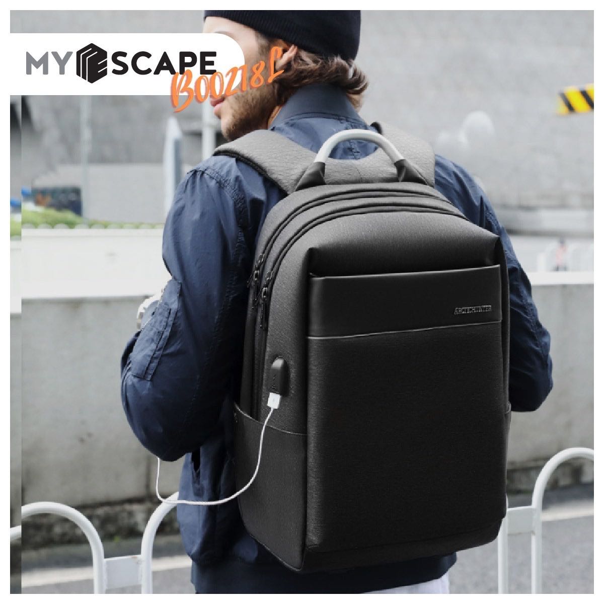 กระเป๋าสะพายหลัง ใส่โน๊ตบุ๊ค 15.6 นิ้ว  ARCTIC HUNTER รุ่น B00218L (กันน้ำ + USB + Laptop 15.6 นิ้ว)