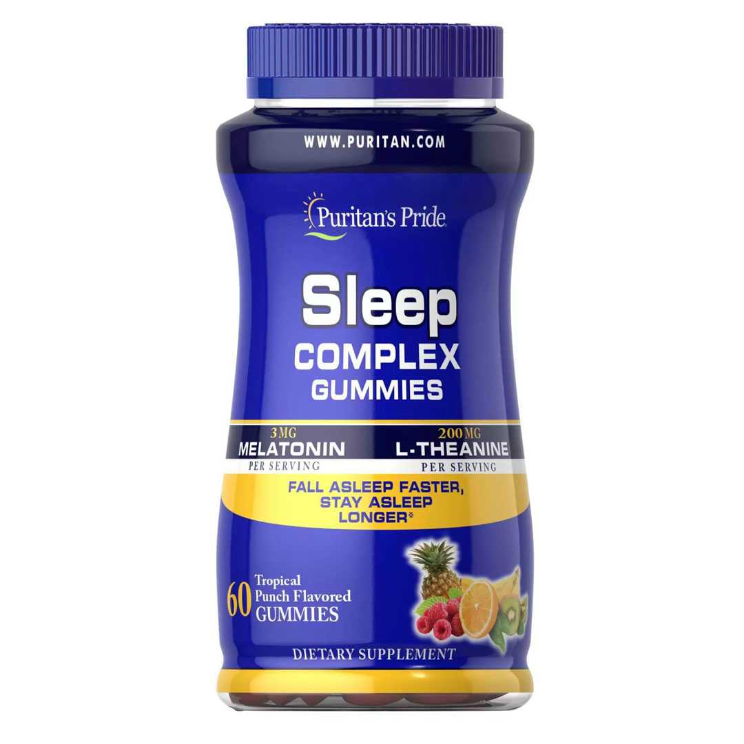 Puritan's Pride Sleep Complex Gummy with Melatonin & L-Theanine 60 Gummies