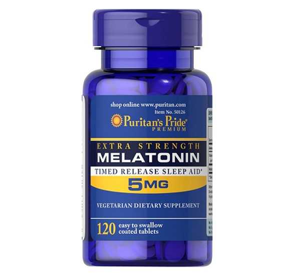 เมลาโทนิน Puritan's Pride Melatonin 5 mg Timed Release/ 120 Tablets