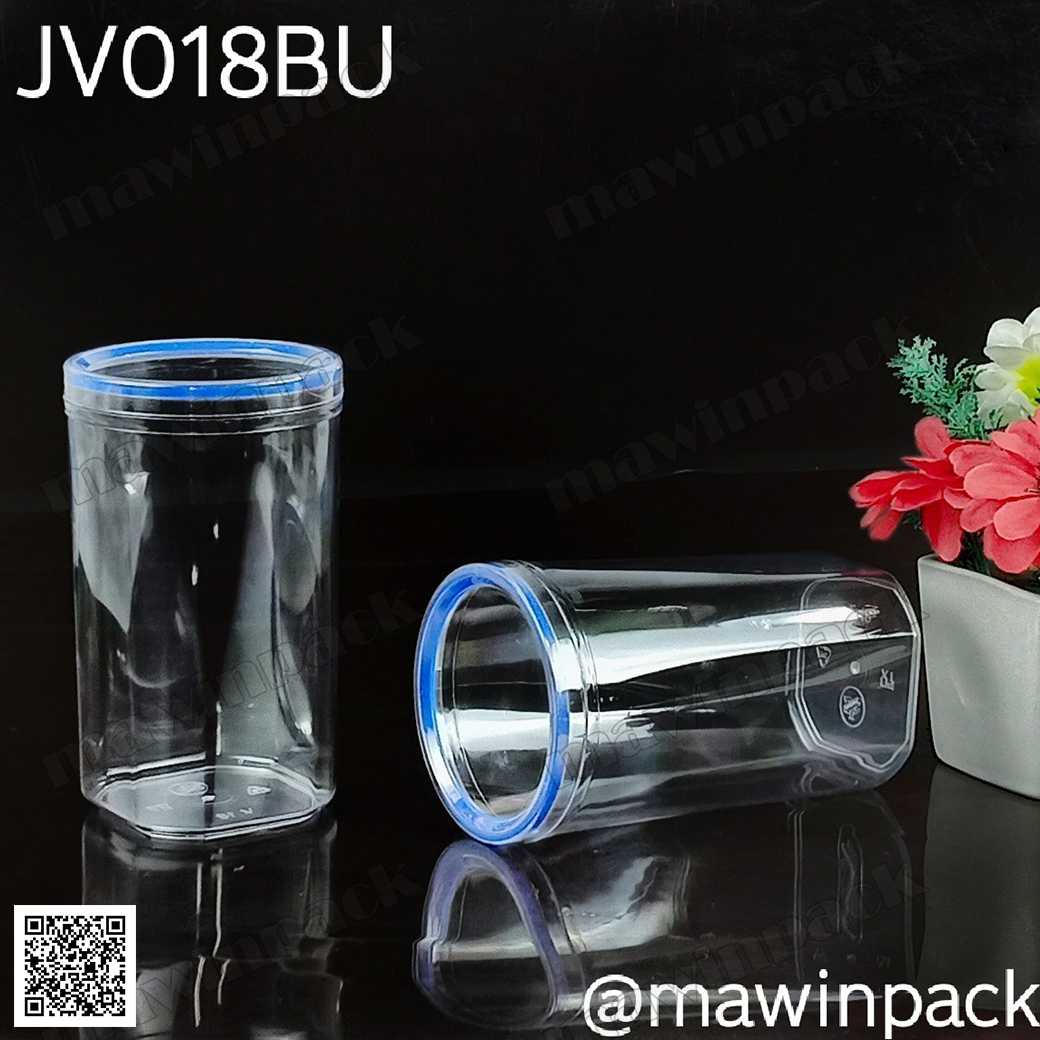 P111JV018BU กล่องชุดPSเล็กฟ้า 1000CC สีใส ปลีก 1 ใบ