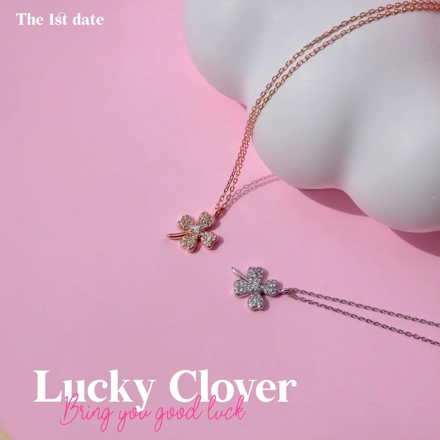 สร้อยคอรุ่น Lucky Clover -ส่งฟรี(เงินแท้ 92.5%)