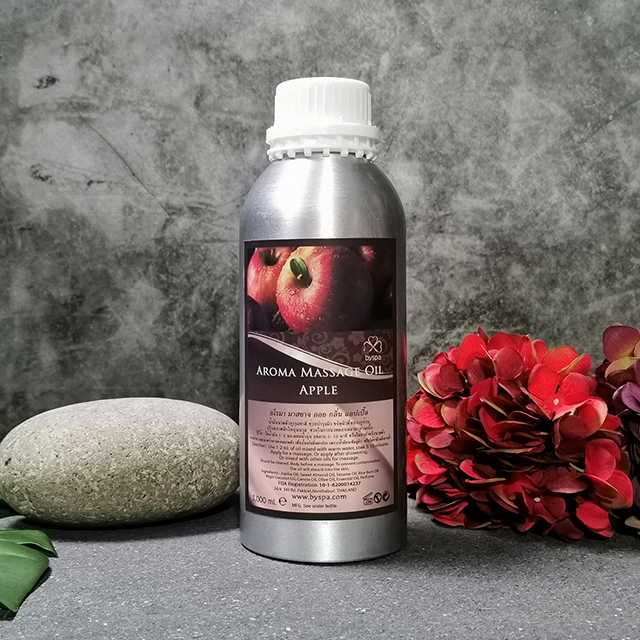 Aroma massage Oil Apple น้ำมันนวดตัวอโรมา กลิ่น แอปเปิ้ล   1,000 ml.